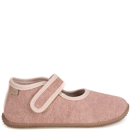 Kapcie Barefoot dla dzieci różowe ze srebrną nitką