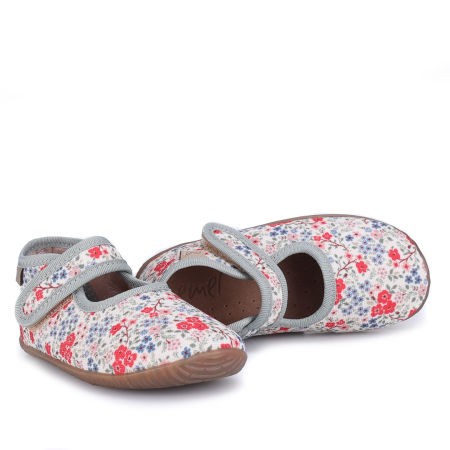 Kapcie Barefoot dla dzieci wielokolorowe w kwiatuszki zdjęcie 4