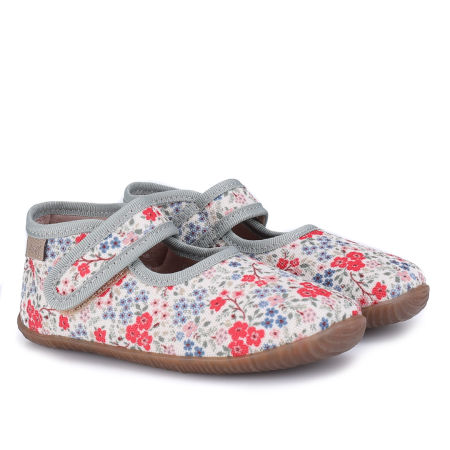 Kapcie Barefoot dla dzieci wielokolorowe w kwiatuszki zdjęcie 1