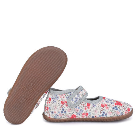 Kapcie Barefoot dla dzieci wielokolorowe w kwiatuszki zdjęcie 2