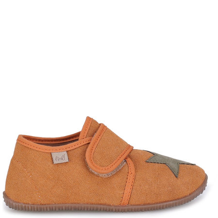 Kapcie Barefoot dla dzieci pomarańczowe z gwiazdą