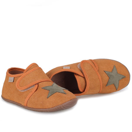 Kapcie Barefoot dla dzieci pomarańczowe z gwiazdeczką zdjęcie 4