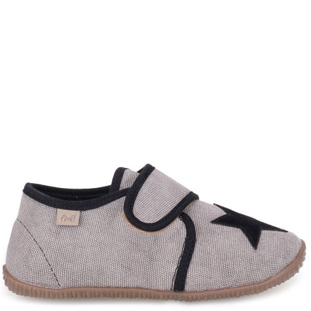 Kapcie Barefoot dla dzieci szare z gwiazdą