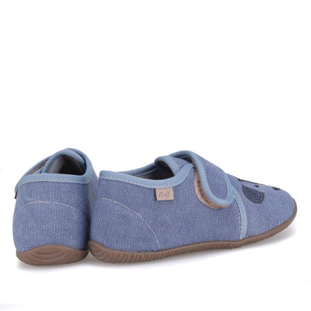 Kapcie Barefoot dla dzieci niebieskie ze słonikiem zdjęcie 3
