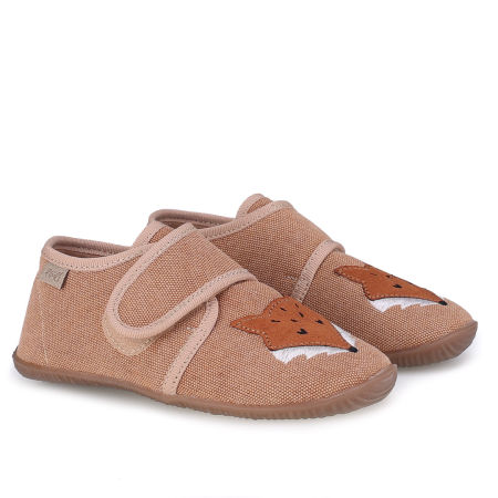 Kapcie Barefoot dla dzieci pomarańczowe z liskiem zdjęcie 1