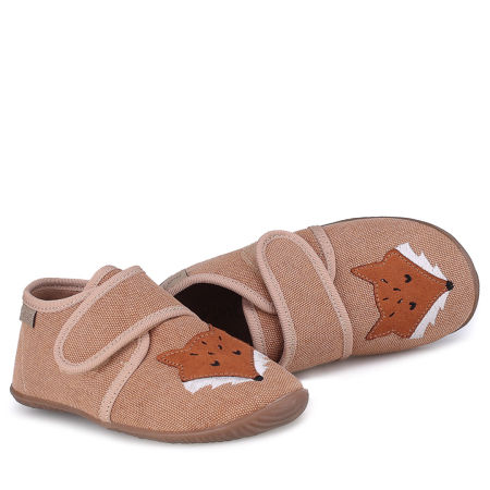 Kapcie Barefoot dla dzieci pomarańczowe z liskiem zdjęcie 4