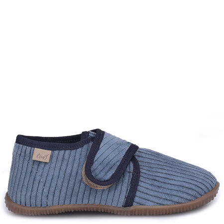 Kapcie Barefoot dla dzieci sztruksowe niebieskie