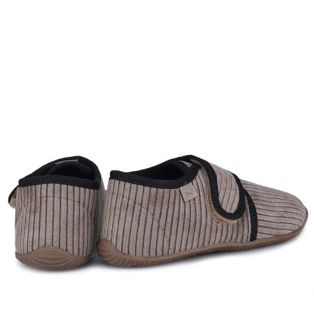Kapcie Barefoot dla dzieci sztruksowe szare zdjęcie 3