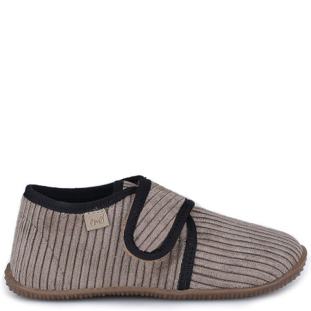 Kapcie Barefoot dla dzieci sztruksowe szare