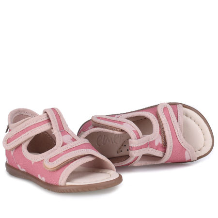 Kapcie Barefoot dla dzieci różowe sandałki w serduszka zdjęcie 4