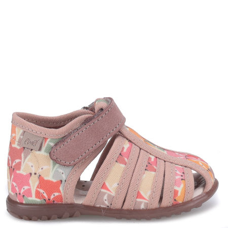 Kapcie dla dzieci wielokolorowe sandałki w liski