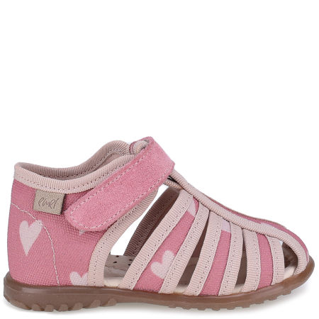 Kapcie dla dzieci różowe sandałki w serduszka