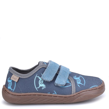 Emel Barefoot granatowe tenisówki dziecięce w koniki