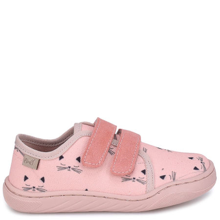 Emel Barefoot różowe tenisówki dziecięce w kotki