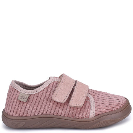 Emel Barefoot różowe sztruksowe tenisówki dziecięce