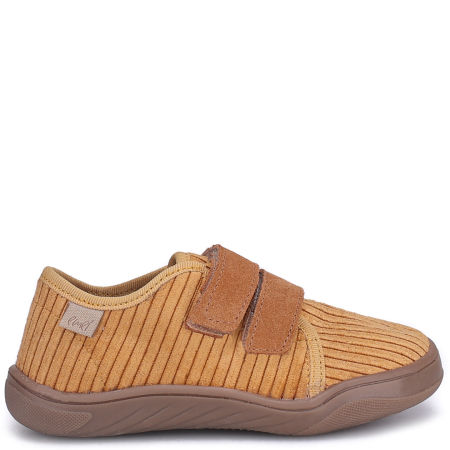 Emel Barefoot musztardowe sztruksowe tenisówki dziecięce