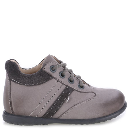Atlanta Roczki® szare trzewiki dziecięce ze skóry naturalnej