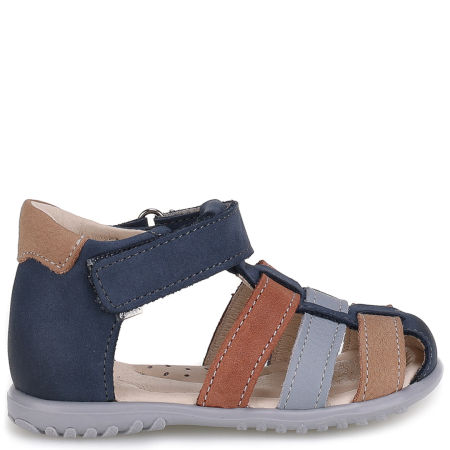 Panama Roczki® granatowe sandały dziecięce ze skóry naturalnej