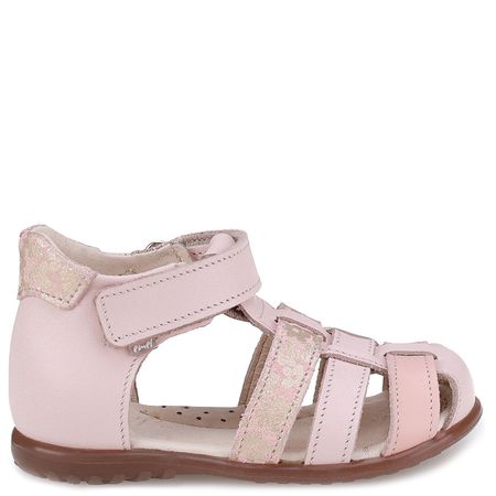 Panama Roczki® różowe sandały dziecięce ze skóry naturalnej