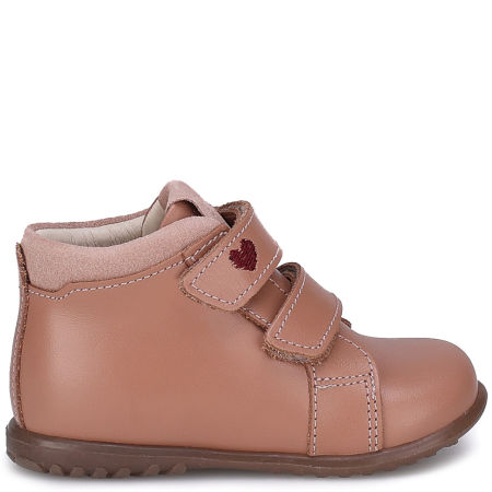 Brooklyn Roczki® brzoskwiniowe trzewiki dziecięce ze skóry naturalnej 