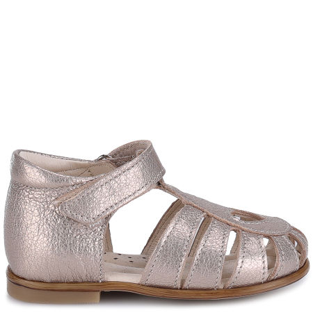 Havana Roczki® złote sandały dziecięce ze skóry naturalnej