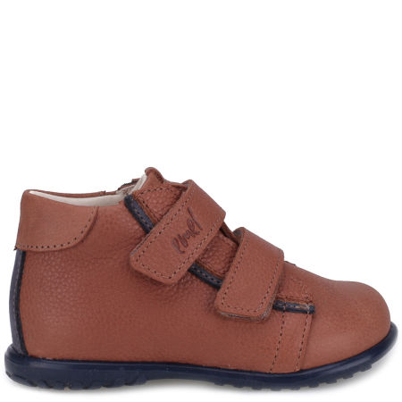 Budapest Roczki® brązowe trzewiki dziecięce ze skóry naturalnej