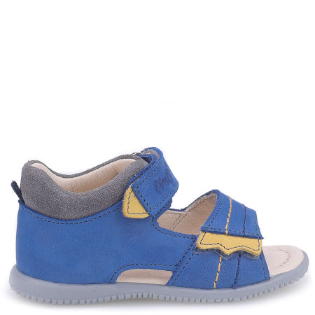Korfu Roczki® niebieskie sandały dziecięce ze skóry naturalnej