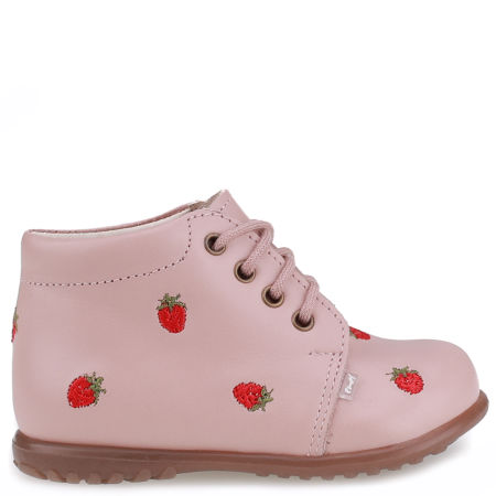 Denver Roczki® beżowe trzewiki dziecięce ze skóry naturalnej w poziomki