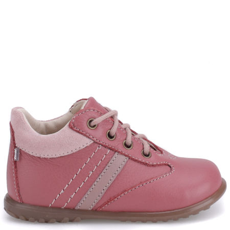 Atlanta Roczki® różowe trzewiki dziecięce ze skóry naturalnej