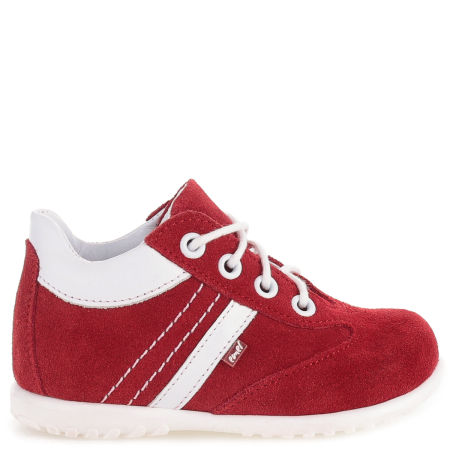 Atlanta Roczki® czerwone trzewiki dziecięce ze skóry naturalnej