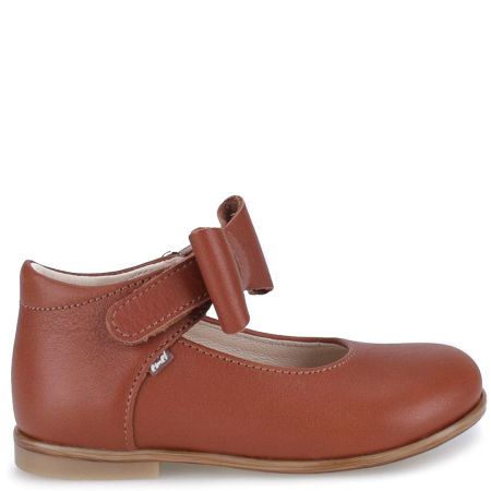 Roma Roczki® brązowe baleriny dziecięce ze skóry naturalnej