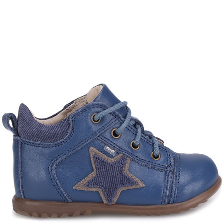 Boston Roczki® niebieskie trzewiki dziecięce ze skóry naturalnej
