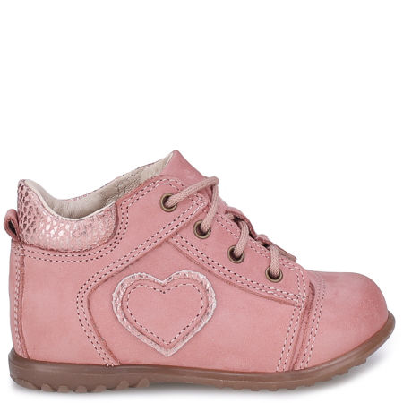 Boston Roczki® różowe trzewiki dziecięce ze skóry naturalnej
