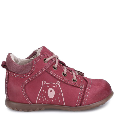 Boston Roczki® różowe trzewiki dziecięce ze skóry naturalnej