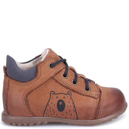 Boston Roczki® brązowe trzewiki dziecięce ze skóry naturalnej