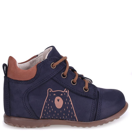 Boston Roczki® granatowe trzewiki dziecięce ze skóry naturalnej