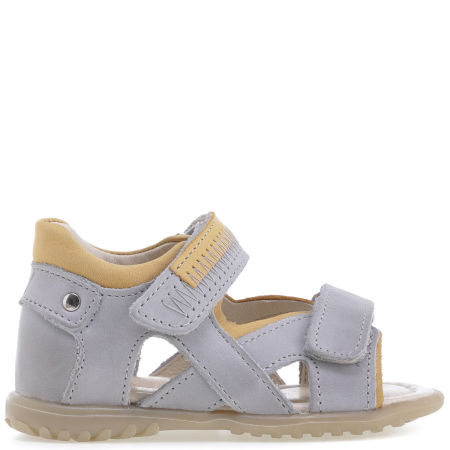 Acapulco Roczki® szare sandały dziecięce ze skóry naturalnej
