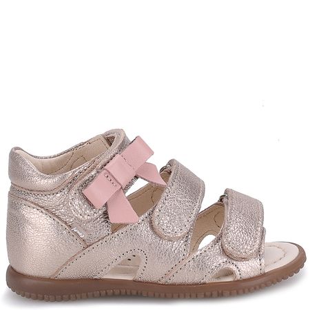 Casablanca Roczki® złote sandały dziecięce ze skóry naturalnej