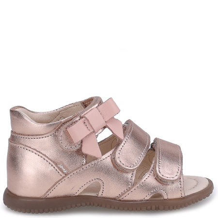 Casablanca Roczki® złote sandały dziecięce ze skóry naturalnej