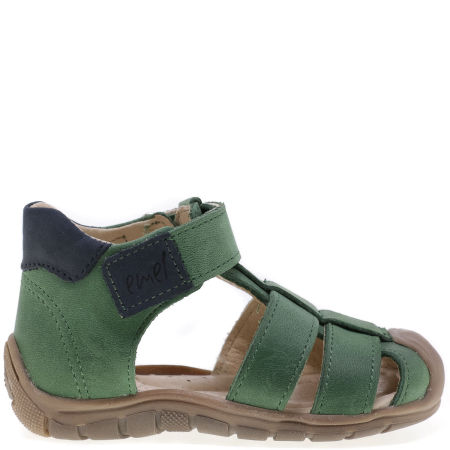 Chico Roczki® zielone sandały dziecięce ze skóry naturalnej