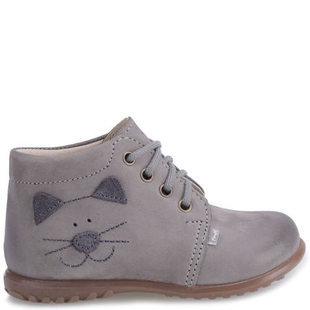 Denver Roczki® szare trzewiki dziecięce ze skóry naturalnej