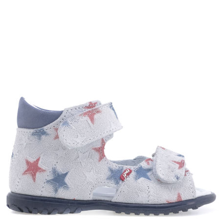 Malaga Roczki® kolorowe sandały dziecięce ze skóry naturalnej