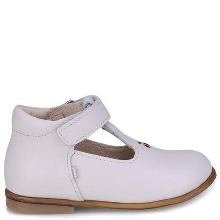 Bari Roczki® białe baleriny dziecięce ze skóry naturalnej