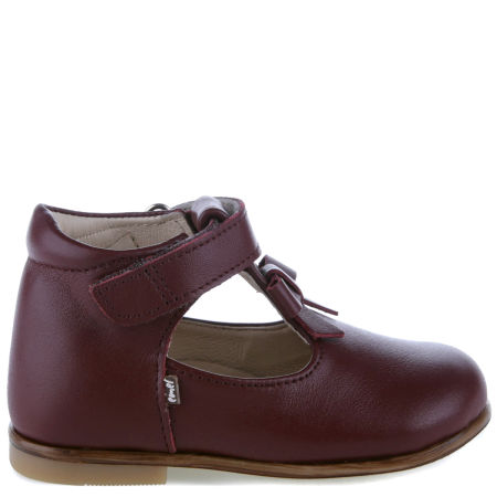Bari Roczki® bordowe baleriny dziecięce ze skóry naturalnej
