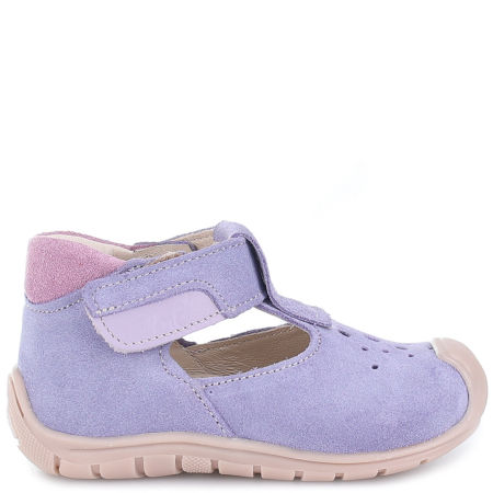 Santiago Roczki® fioletowe trzewiki dziecięce ze skóry naturalnej