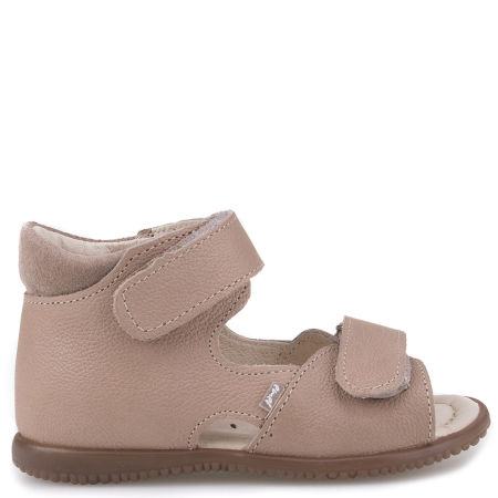 Malaga Roczki® beżowe sandały dziecięce ze skóry naturalnej