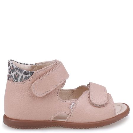 Malaga Roczki® beżowe sandały dziecięce ze skóry naturalnej