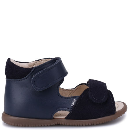 Malaga Roczki® granatowe sandały dziecięce ze skóry naturalnej