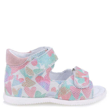 Malaga Roczki® kolorowe sandały dziecięce ze skóry naturalnej