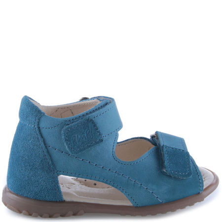 Malibu Roczki® niebieskie sandały dziecięce ze skóry naturalnej 